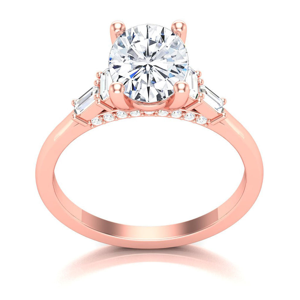14KR French Baguette Ring
