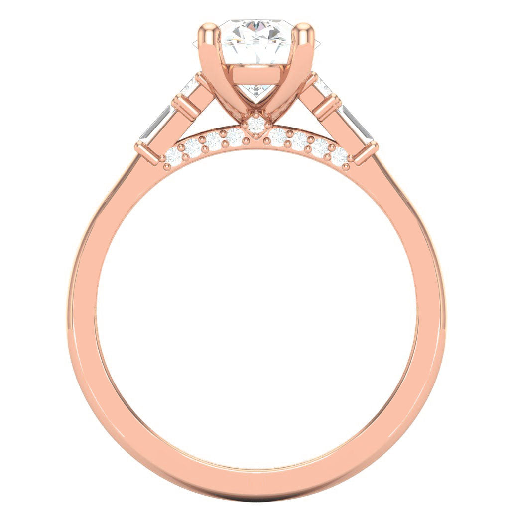 14KR French Baguette Ring