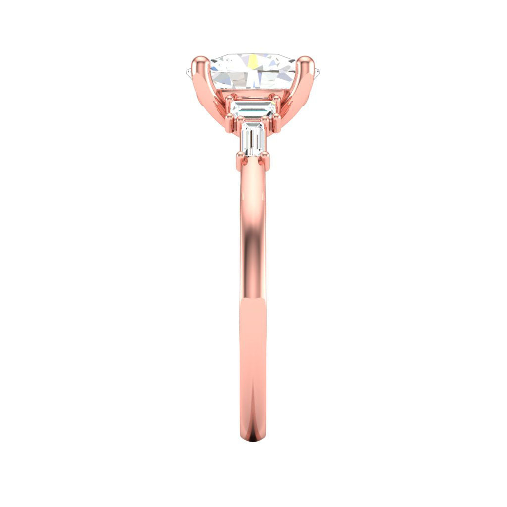14KR French Baguette Ring
