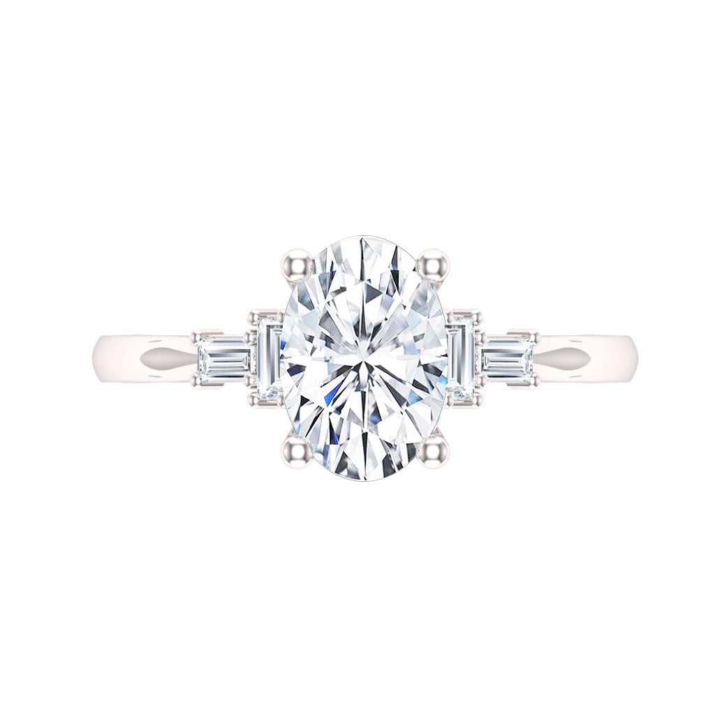 14KW French Baguette Ring