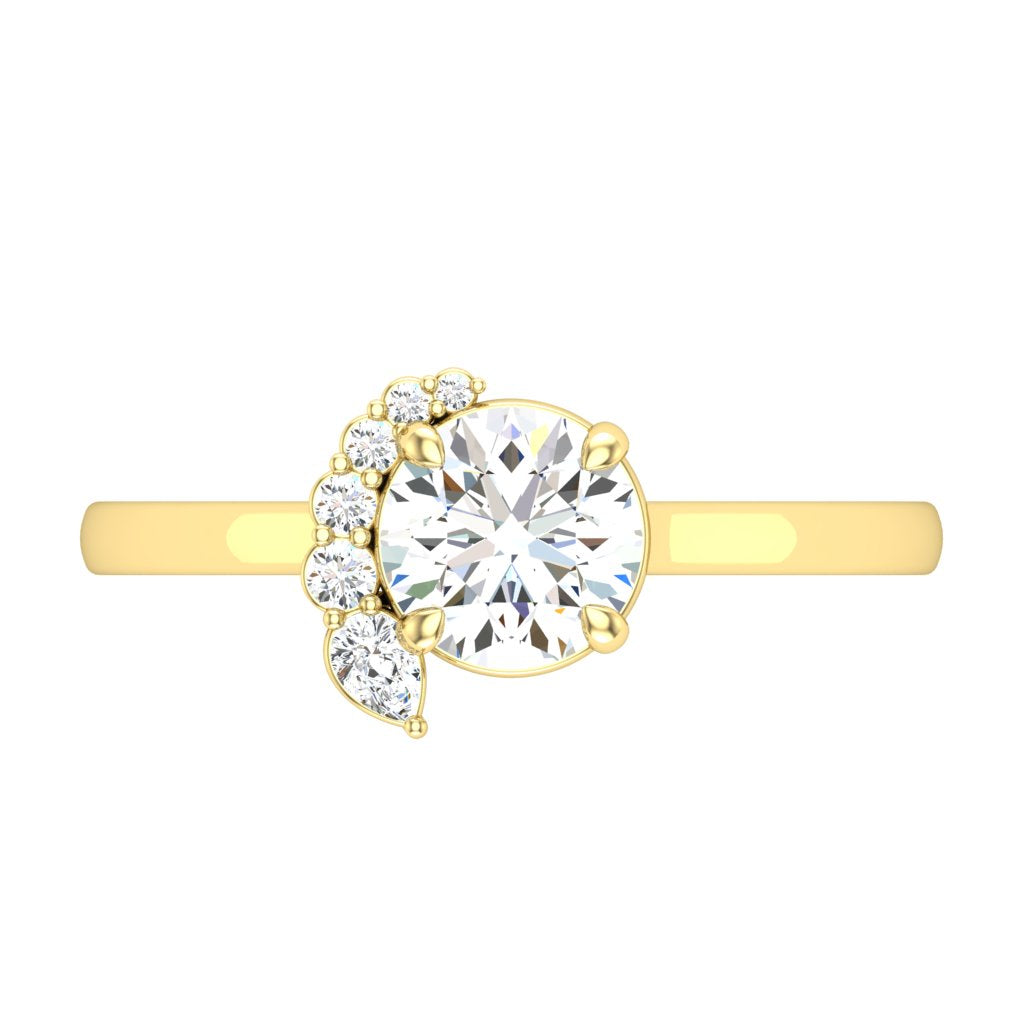 14KY Pear Whisp Ring