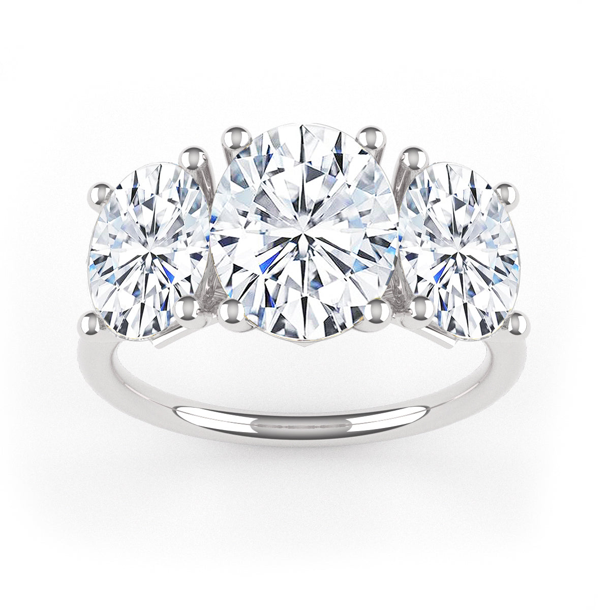 14KW She Asked For A 3 Stone Ring