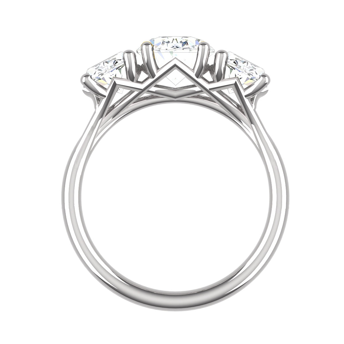 14KW She Asked For A 3 Stone Ring