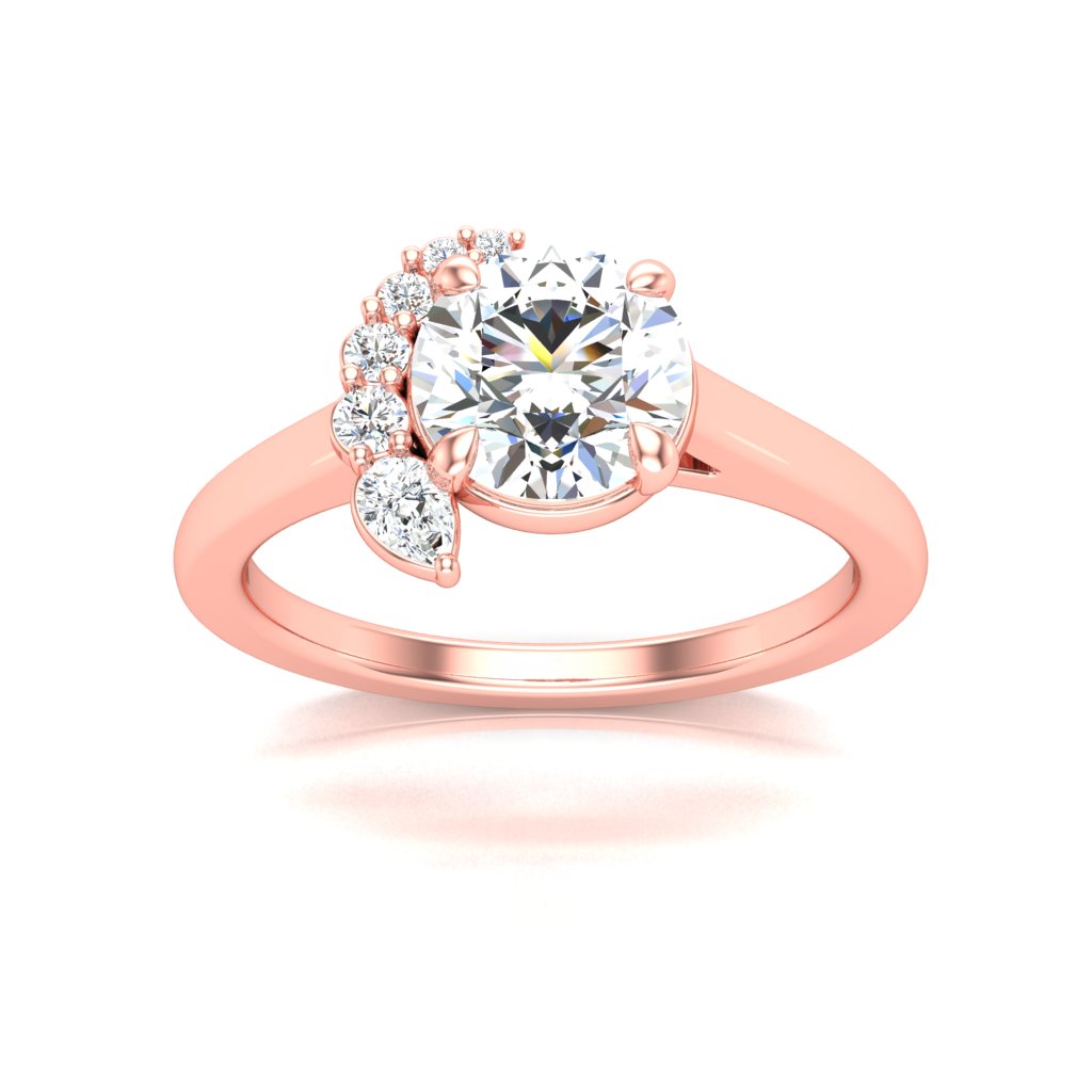 14KR Pear Whisp Ring