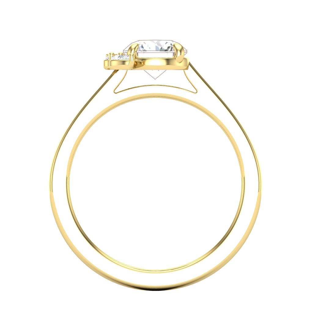 14KY Pear Whisp Ring